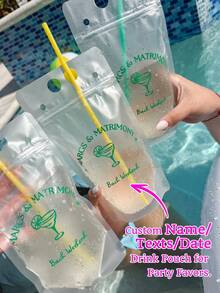 Personalized Drink Bags With Straws, Bridesmaid Party Gifts, Party Queen Drink Bags, Bachelorette Beach Party Drink Bags, Customized Drink Bags With Straws, Bachelorette Beach Party Bridesmaid Gifts, Hampton Party, Custom Wedding Handmade Bags, Wedding Reception Gifts, Modern Wedding Decor Handmade Crafts, Minimalist Wedding Handmade Crafts, Engagement Party Handmade Products, Wedding Monogram Cup Handmade Crafts, Classic Wedding Gift Handmade Crafts, Engagement Custom Handmade Craft Gifts - Multicolor - View 6