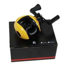 Waterproof Saltwater Lure Fishing Reel For Micro Fishing, Long-Distance Casting, Anti-Explosion Line, Metal Lure Rod Reel - Vibrant Yellow Water Drop Right-hand Rotary Wheel [Metal Cup] - View 3