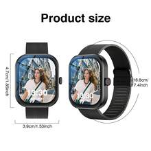 Este reloj inteligente unisex popular cuenta con las siguientes funciones: respuesta de llamadas, alertas de mensajes, control de música, obturador de cámara remoto, conteo de pasos, seguimiento de calorías, múltiples modos deportivos, reloj despertador, notificaciones de llamadas entrantes y mensajes, compatible con sistemas Android e iOS. - Multicolor - Ver 7