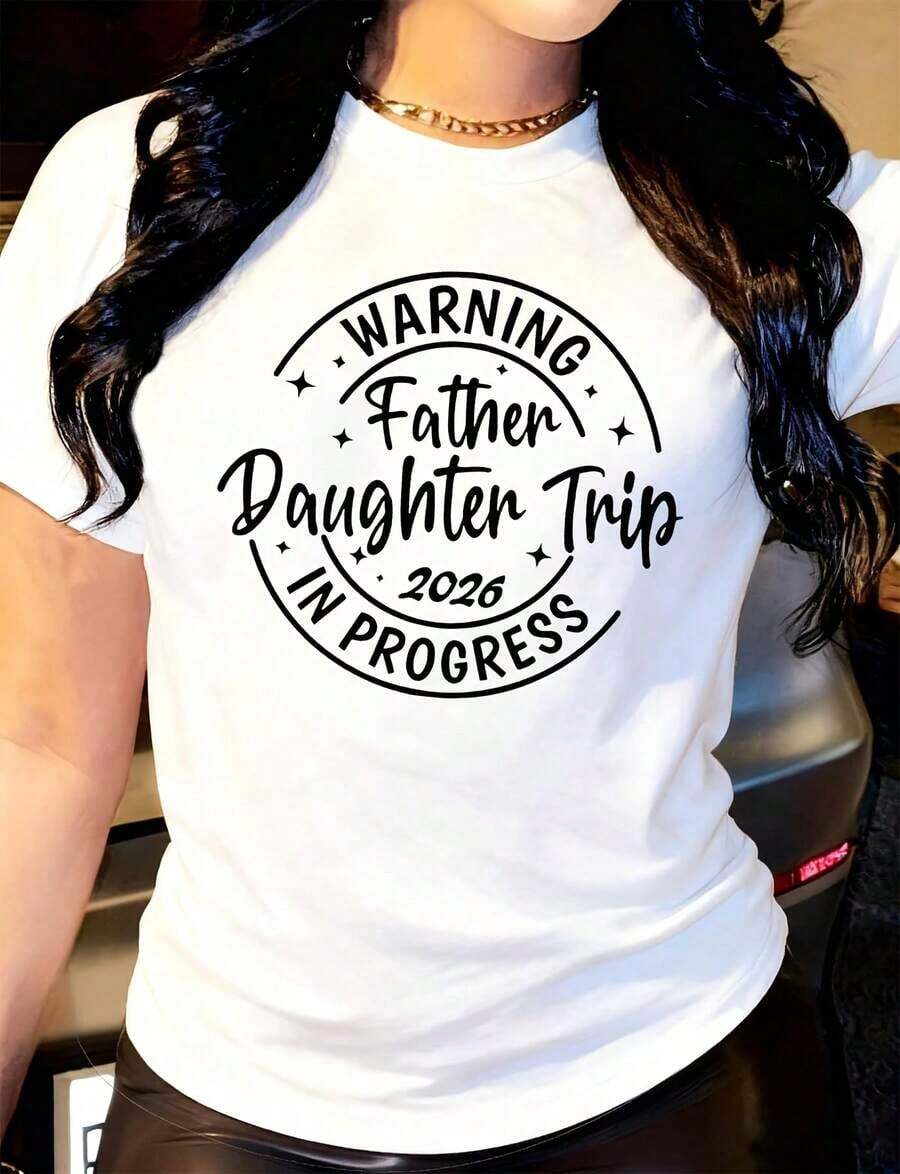 Women's T-Shirt With Abstract Geometric Pattern Design, Casual Print, Round Neck, Short Sleeve, Suitable For Daily Outdoor Wear, Perfect For All Seasons. - Putih - View 1
