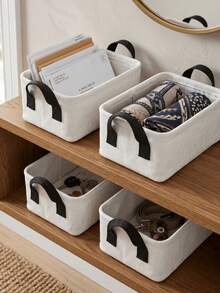 Jute Fabric Bathroom Organizer Basket Decorative Multipurpose Organizer Box - Flat Basket - View 10