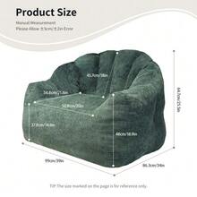 Round Ergonomic Pouf That Conforms To The Contours Of The Body For Optimal Relaxation And Comfort At Home. - 綠色 - 查看 4