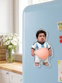 1 pieza Imán de nevera personalizado divertido y lindo con diseño de barriga, imán de foto acrílico irregular personalizado, diseño creativo, decoración de cocina, regalo de anuncio de embarazo, regalo de pareja humorístico, múltiples estilos de barriga recuerdo familiar, tiras de fotos magnéticas - Multicolor - Ver 14