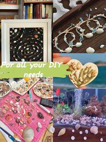 Winzige Seesterne und winzige Mini-Muscheln zum Basteln, Spiralmuscheln zum Basteln, Charms für Heimdekoration, Kerzendekor, DIY Aquarium und Strandvasen Füllmaterial - Verschiedenfarbig - Übersicht 3