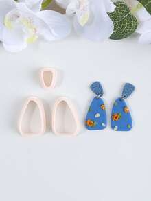 Geometric Clay Cutters Molds, Simple Pattern Polymer Clay Earring Molds, Reusable For DIY Craft Projects, DIY Handmade Earrings Jewelry Making - Geometry - View 11