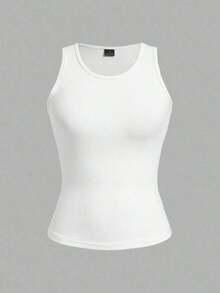 2 piezas de camiseta de tirantes de mujer de ajuste ceñido con estampado minimalista de letras de California en negro y blanco - 95% algodón, para primavera y verano, uso en todas las estaciones, vuelta al colegio, ropa de casa y deporte, estilo re - Multicolor 2 - Ver 8
