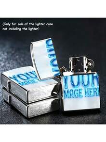 Custom DIY Photo Lighter Case, Personalized Logo & Message Metal Lighter Shell, Unique Graduation Gift, Cool Aesthetic Accessory For Men, Women (Case Only) - Printing - View 2