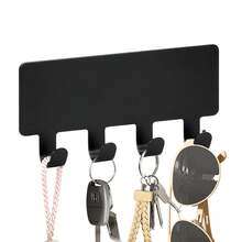 Self-Adhesive No Drill Keychain Hooks, Wall Mounted Key Organizer Rack For Entryway, Living Room, Kitchen, Bathroom - Multicolor - View 8