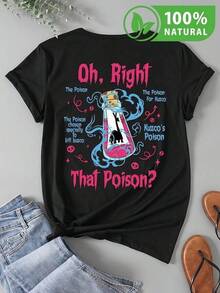 100% Algodón Premium 180g .¡Oferta Especial!Playera.Camiseta Negra Unisex Estilo Urbano con Diseño Divertido de Frasco de Veneno Inspirado en la Cultura Pop Mexicana Camiseta Streetwear Unisex Ideal para Conciertos y Regalo - Negro - Ver 1