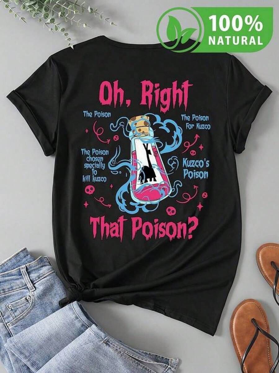 100% Algodón Premium 180g .¡Oferta Especial!Playera.Camiseta Negra Unisex Estilo Urbano con Diseño Divertido de Frasco de Veneno Inspirado en la Cultura Pop Mexicana Camiseta Streetwear Unisex Ideal para Conciertos y Regalo - Negro - Ver 1