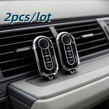 2个/套汽车钥匙套，适用于菲亚特500 Ducato Panda 500L Punto Lancia Musa，仅适用于图中所示的汽车钥匙。 - 彩色 - 查看 8