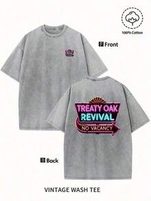Camiseta de Verano para Hombre 2026 - Treaty Oak Revival No Vacancy, Diseño de Estampado Reversible, Estilo Urbano Retro, Cuello Redondo, Manga Corta, Algodón Lavado de 230g, Adecuada para Uso Diario Casual, Ropa Informal, Camisetas Blancas, Atuendo para el Día de San Valentín, Mardi Gras, Camisetas de Verano, Para Mujer, Atuendos de San Valentín para Mujer, Camisetas de Mujer, Fairycore, Superbowl, Trajes Elegantes de Mujer - Morado - Ver 7