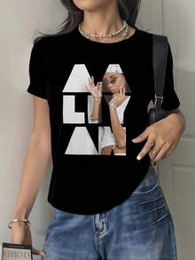 Geometric Shapes Symbolizing Balance And Inner Strength, Along With Hands Expressing Confidence And Freedom, Make This A Modern, Comfortable, Casual Women's T-Shirt Perfect For Everyday Wear. - Black - View 1