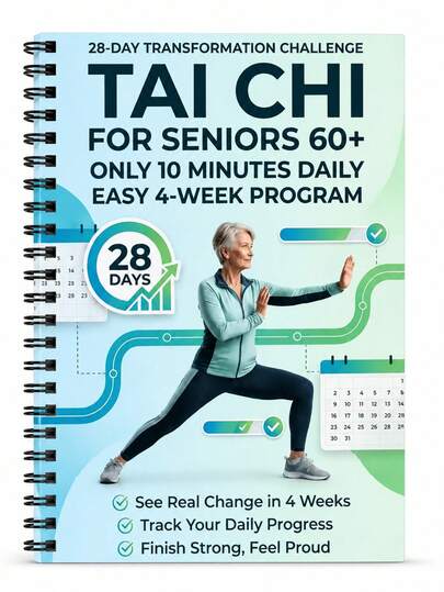 Plan de pérdida de peso de 28 días con caminata de Tai Chi, adecuado para personas mayores. Plan de acondicionamiento físico diario simple que incluye caminata suave, ejercicios amigables con las articulaciones y de bajo impacto, caminata asistida con silla, apto para interiores y exteriores, ideal para principiantes, esencial para que las mujeres pierdan peso y regresen a la escuela.