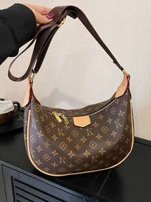 Women's Presbyopic Shoulder Underarm Dumpling Bag - Brown - View 1