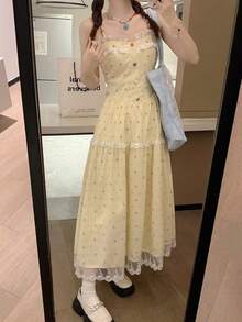 Women Midi Dresses - Yellow - View 3