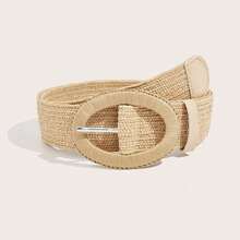 1pc Bohemian Woven Elastic Waist Belt, Suitable For Dresses, Skirts, Jeans, Casual Pants, Ideal For Parties, School, Work, Daily Wear, Travel, Beach, Gifts - Beige - View 6