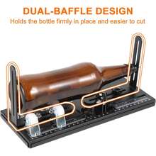 1PC Multi-Function DIY Glass Bottle Cutter Machine, Industrial Style Black Alloy Bottle Cutting Kit With Stable Rollers Scale Marking Precision Cutting Tool For Wine Beer Liquor Bottles Craft Projects Party Decorations - A - View 8