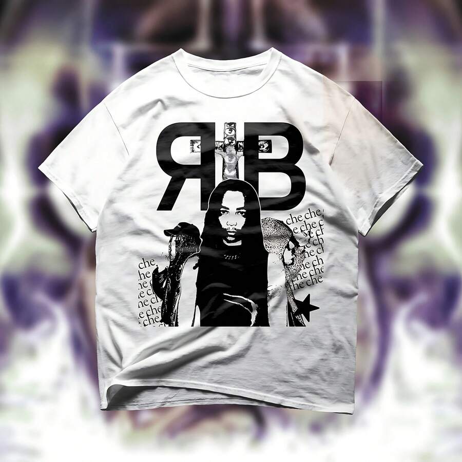 Limited Che Unisex T-Shirt - Rest In Bass Inspired Heavy Cotton Tee - White - View 1