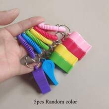 5pcs Rainbow Color Very Loud Outdoor Whistle Ultra High Volume Outdoor Rescue Survival Whistle Adventure Hiking Referee Whistle,Ideal For Sports Enthusiasts And Event Officials, Perfect For Competitions, Training ﻿ - multicolor - View 8