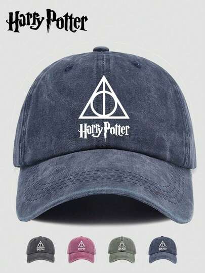 Warner Bros Mũ lưỡi trai Harry Potter Deathly Hallows, mũ chống nắng unisex.