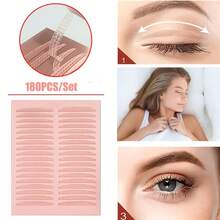180pcs Invisible Eyelid Tapes With Tools - Designed For Nighttime Sleep - Ultra-Thin & Comfortable - Invisible & Natural - Seamless Fit - Strong Support - Suitable For Beginners - Can Be Used With Cosmetics, Makeup Tools, Gifts, Women's Gifts, Christmas Gifts, Giveaways, Travel Supplies, Bargain Items, Travel Essentials - Multicolor - View 1