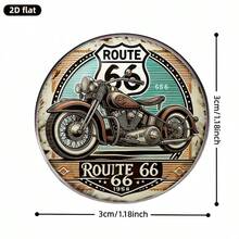 2D Flat - 2D Flat Motorcycle Brooch, Stainless Steel Material, Round Glass Top, Unique Creative Accessory Suitable For Backpacks, Clothes, Collars And Hats - A - View 2