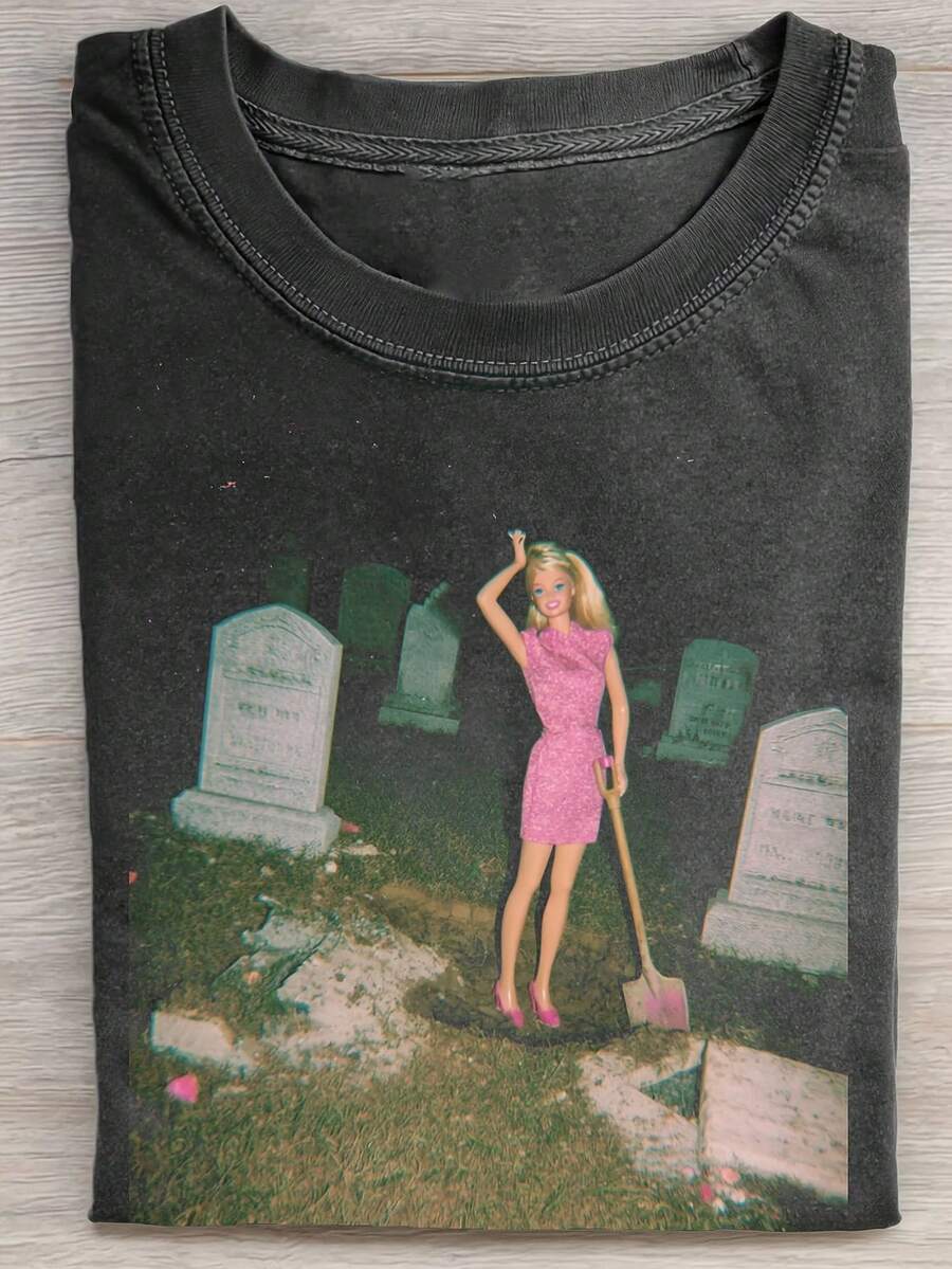 High Quality, Fashionable, Casual, Humorous Or Satirical Print Short-Sleeved T-Shirt, Round Neck, Regular Fit, Perfect For Casual Wear In All Seasons, Ideal As A Gift, With A Soft And Comfortable Texture. - 後退 - 查看 1
