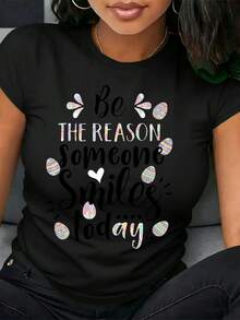 Blusa Casual para Mujer, Estilo Sencillo para Uso Diario.Camiseta de algodón puro para mujer, adecuada para deportes y fitness, fiestas y  de moda.Cómoda, suave, sencilla para uso diario, de manga corta. - Negro - Ver 5