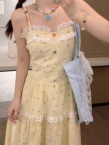 Women Midi Dresses - Yellow - View 2