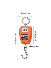 GOTURE 1 pieza Báscula electrónica portátil de alta precisión -0,05 kg Pesaje preciso, Báscula de gancho portátil/Báscula de equipaje, Cambio de unidad/Gancho de acero inoxidable de alta resistencia - Naranja - Ver 3