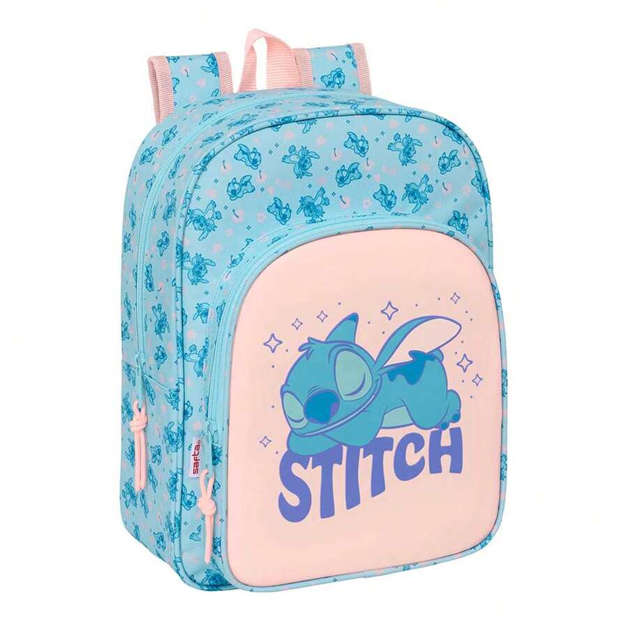 Safta Disney Stitch Bright 附輪書包,配有可拆卸拉桿箱拉桿、2 個大號前袋、水壺袋和頂部提手,適合返校季,符合人體工學設計,帶襯墊 - 免費送貨 ✅ 西班牙大陸地區 24/48 小時送達 - 選項 1 - 查看 1
