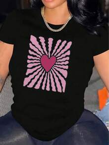 Women's T-Shirt 100% Cotton - Casual Short Sleeve T-Shirt For Women, 1-Pack, Durable Cotton - Comfortable Crew Neck, Soft And Attractive T-Shirt - Short Sleeve Cotton T-Shirt, Crew Neck, Unisex Urban Vintage Style - 黑色 - 查看 12