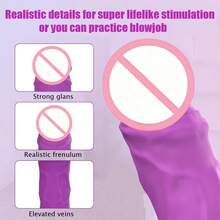 9.05 Inch Realistic Dildo Vibrator Clit Stimulation Vibrating G-Spot Massager Vagina Stimulator Nipples Clitoris Massage Wand Adult Rechargeable Sex Toys For Women Masturbation Couples - 均碼 - 查看 6