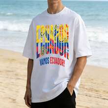 Ecuador Shirt, Ecuador Pride Graphic Tee, Ecuador Fan Shirt, Country Supporter T-Shirt, Yellow Blue Red Shirt, Unisex Graphic Tee - Black - View 6