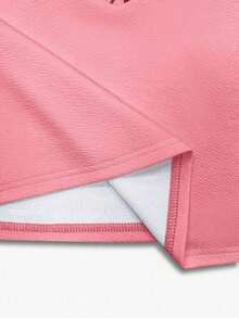 2 piezas Conjunto de top de tirantes y shorts estampados con plantas para mujeres - Rosa - Ver 5
