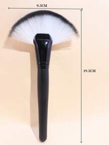 Bộ 1/3 cọ trang điểm cỡ lớn hình quạt, cọ đánh phấn phủ, cọ highlight, cọ vẽ móng, mềm mại và bông xốp, dụng cụ trang điểm cầm tay tiện dụng. - Nhiều màu - Xem 7