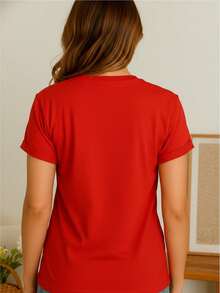 100% "Heart Of Love" T-Shirt - [Red] - View 2