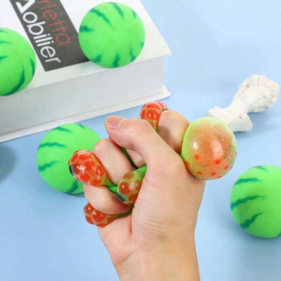 1 món đồ chơi bóp hình quả dưa hấu giống thật, đồ chơi giảm căng thẳng dạng bóng bóp, trò chơi khăm. - Nhiều màu - Xem 1