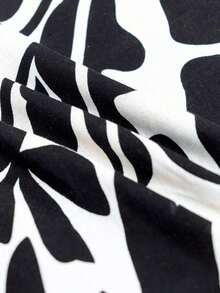 Long Floral Print Casual Slip Dress Suitable For Vacation - 黑色 - 查看 6