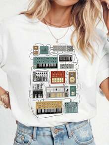 Electronic Synthesizers For Musicians And Drum Machine -1 Breathable And Comfortable - White 4 - View 2
