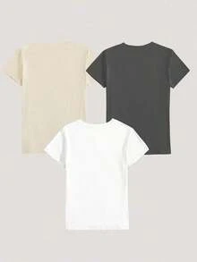Camiseta de manga corta con cuello redondo con estampado de leopardo y corazón, adecuada para uso casual diario y al aire libre, para todas las temporadas - Multicolor - Ver 2
