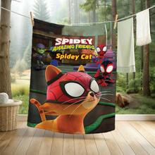 1pcs S Pidey And His Amazing Friends Fleece Blanket Versatile Multi-Purpose Soft Cozy Spider-Man Throw Blanket For Sofa Bed Living Room Couch Travel Camping Office Nap Car Decorative Warm Cartoon Plush Blanket Marvel Fans Gift - Nhiều màu - Xem 2