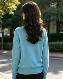 Women's Winter Fashion Sweater, Super Comfortable. - 藍色 - 查看 2