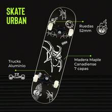 Maple 7-Layer Spider Complete Skateboard - Black - View 4