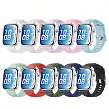 Dây đeo đồng hồ thông minh bằng silicon, tương thích với Watch Fit3/Fit4/Fit4 Pro/Fit5/Fit5 Pro, tháo lắp nhanh, unisex, chống nước, chống mồ hôi, kiểu dáng thể thao. - Nhiều màu - Xem 3
