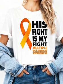 Their Fight Is My Fight. Multiple Sclerosis (MS) Awareness - Breathable And Comfortable. - White - View 2