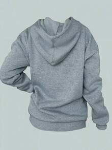Morat Cartoon Gothic Style Unisex Hoodie - 灰色 - 查看 2