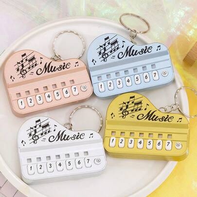 1 pièce/4 pièces Mini porte-clés créatif en forme de piano, pendentif de décoration pour sac/sac à dos. Jeu de relaxation des doigts au piano, mode de jeu libre, jouet anti-stress pour les doigts. Couleur personnalisée, cadeau parfait pour les garçons et les filles pour les anniversaires, Noël, Halloween et Pâques