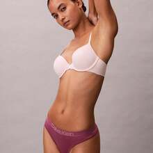 Calvin Klein Calvinklein Maximum Cotton Thong Underwear  Women  Panties QD5292  Thongs For Women Underwear - Berry Wild - 查看 4